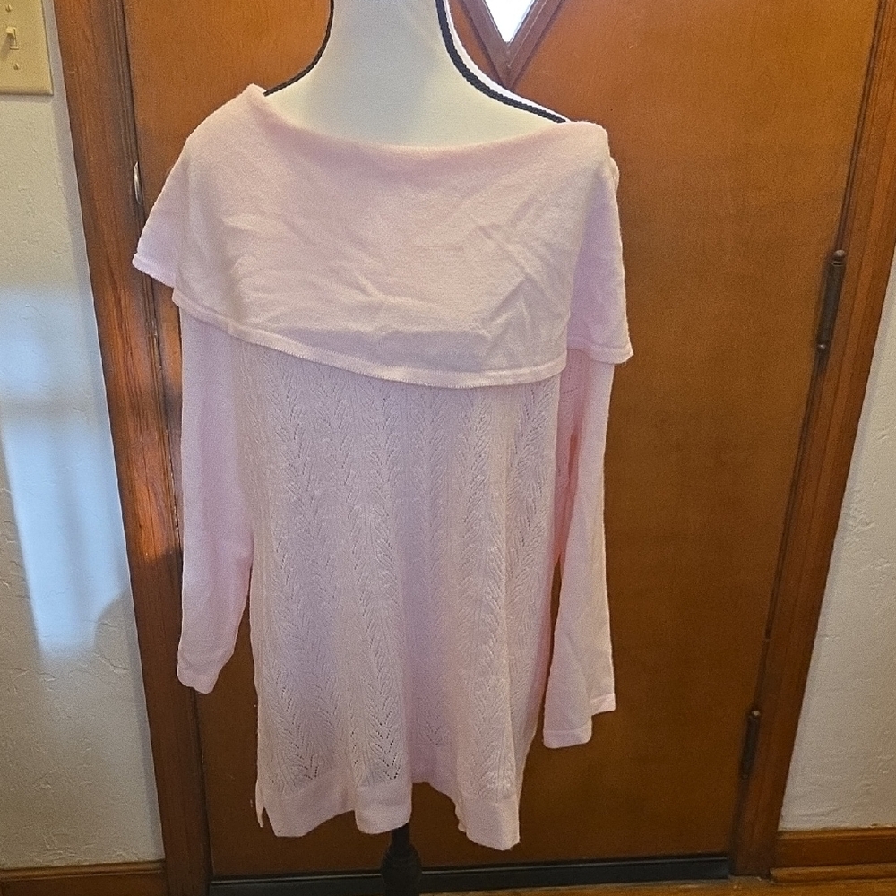 Studio Works Blush Pink Knit Blouse